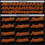 Maglia da baseball autentica personalizzata con linea nera, marrone-oro Maglia da baseball autentica personalizzata con linea nera, marrone-oro
