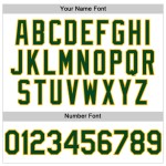 Maglia da baseball autentica personalizzata verde-oro con linea bianca Maglia da baseball autentica personalizzata verde-oro con linea bianca