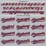 Maglia da baseball autentica retrò grigia blu-arancio personalizzata Maglia da baseball autentica retrò grigia blu-arancio personalizzata
