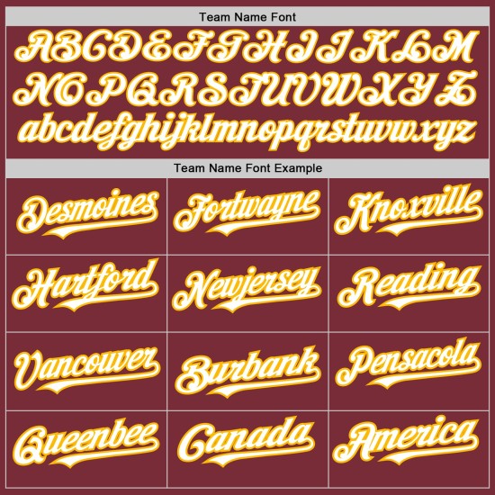 Maglia da baseball Shapes Colors Autentica Personalizzata Borgogna Braccio 3 Bianco-Oro Maglia da baseball Shapes Colors Autentica Personalizzata Borgogna Braccio 3 Bianco-Oro
