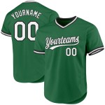 Maglia da baseball Kelly personalizzata, autentica, stile retrò, bianca e nera, verde Maglia da baseball Kelly personalizzata, autentica, stile retrò, bianca e nera, verde