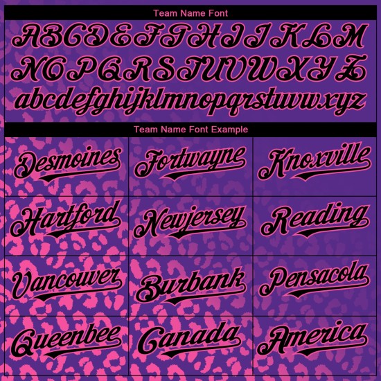 Maglia da baseball 3D con stampa autentica, modello sfumato viola, leopardata, personalizzata, moda, nero-rosa Maglia da baseball 3D con stampa autentica, modello sfumato viola, leopardata, personalizzata, moda, nero-rosa