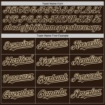 Maglia da baseball marrone crema personalizzata, autentica, a righe divise, alla moda Maglia da baseball marrone crema personalizzata, autentica, a righe divise, alla moda