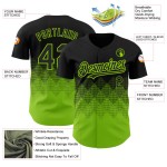 Maglia da baseball con motivo 3D personalizzato quadrato, nera neon, autentica, sfumata, verde, forme Maglia da baseball con motivo 3D personalizzato quadrato, nera neon, autentica, sfumata, verde, forme
