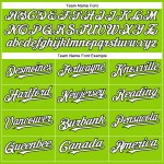 Maglia da baseball personalizzata verde neon autentica bianco-nera Maglia da baseball personalizzata verde neon autentica bianco-nera