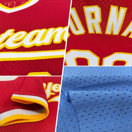 Maglia personalizzata blu autentica da baseball retrò arancione chiaro-bianca Maglia personalizzata blu autentica da baseball retrò arancione chiaro-bianca