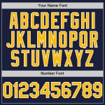 Maglia da baseball personalizzata oro-bianca, blu navy, autentica Maglia da baseball personalizzata oro-bianca, blu navy, autentica