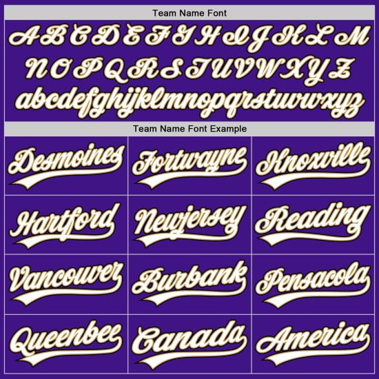 Maglia da baseball vintage personalizzata, viola, autentica, oro e nero Maglia da baseball vintage personalizzata, viola, autentica, oro e nero