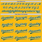 Maglia da baseball vintage autentica, verde-bianca, personalizzata Maglia da baseball vintage autentica, verde-bianca, personalizzata