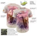 Maglia da baseball Jazz rosa internazionale, autentica, personalizzata, con design 3D, modello Cream City International. Maglia da baseball Jazz rosa internazionale, autentica, personalizzata, con design 3D, modello Cream City International.
