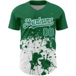 Splash Design Kelly 3D Bianco Autentico Astratto Modello Baseball Verde Personalizzato Grunge Maglia Art Splash Design Kelly 3D Bianco Autentico Astratto Modello Baseball Verde Personalizzato Grunge Maglia Art