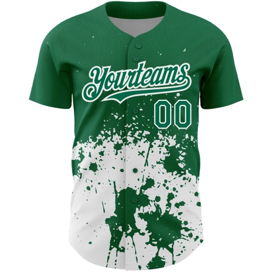 Splash Design Kelly 3D Bianco Autentico Astratto Modello Baseball Verde Personalizzato Grunge Maglia Art Splash Design Kelly 3D Bianco Autentico Astratto Modello Baseball Verde Personalizzato Grunge Maglia Art