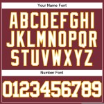 Maglia da baseball personalizzata autentica bordeaux, bianca e oro Maglia da baseball personalizzata autentica bordeaux, bianca e oro