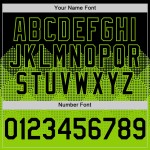 Maglia da baseball con motivo 3D personalizzato quadrato, nera neon, autentica, sfumata, verde, forme Maglia da baseball con motivo 3D personalizzato quadrato, nera neon, autentica, sfumata, verde, forme