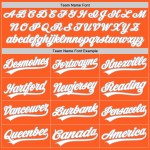 Maglia da baseball personalizzata arancione autentica bianca e grigia, stile retrò Maglia da baseball personalizzata arancione autentica bianca e grigia, stile retrò
