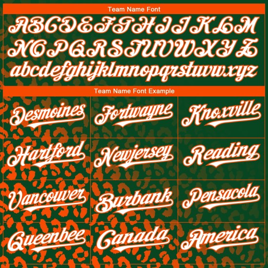 Maglia da baseball con stampa 3D personalizzata leopardata, motivo verde, bianco e arancione, con design sbiadito autentico Maglia da baseball con stampa 3D personalizzata leopardata, motivo verde, bianco e arancione, con design sbiadito autentico