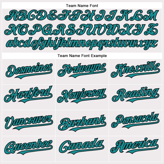 Maglia da baseball personalizzata bianca autentica verde acqua e nera Maglia da baseball personalizzata bianca autentica verde acqua e nera