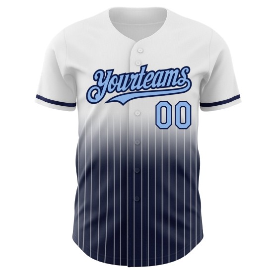 Maglia a righe blu navy, alla moda, leggera, autentica, sbiadita, personalizzata, bianca, da baseball Maglia a righe blu navy, alla moda, leggera, autentica, sbiadita, personalizzata, bianca, da baseball