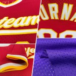 Maglia da baseball personalizzata viola autentica, stile retrò, nera e bianca Maglia da baseball personalizzata viola autentica, stile retrò, nera e bianca
