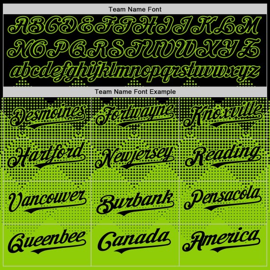 Maglia da baseball con motivo 3D personalizzato quadrato, nera neon, autentica, sfumata, verde, forme Maglia da baseball con motivo 3D personalizzato quadrato, nera neon, autentica, sfumata, verde, forme
