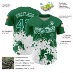 Splash Design Kelly 3D Bianco Autentico Astratto Modello Baseball Verde Personalizzato Grunge Maglia Art Splash Design Kelly 3D Bianco Autentico Astratto Modello Baseball Verde Personalizzato Grunge Maglia Art