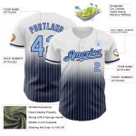 Maglia a righe blu navy, alla moda, leggera, autentica, sbiadita, personalizzata, bianca, da baseball Maglia a righe blu navy, alla moda, leggera, autentica, sbiadita, personalizzata, bianca, da baseball