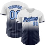 Maglia a righe blu navy, alla moda, leggera, autentica, sbiadita, personalizzata, bianca, da baseball Maglia a righe blu navy, alla moda, leggera, autentica, sbiadita, personalizzata, bianca, da baseball