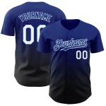Maglia da baseball personalizzata Fade Royal, bianca e nera, autentica e alla moda Maglia da baseball personalizzata Fade Royal, bianca e nera, autentica e alla moda