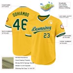 Maglia da baseball vintage autentica, verde-bianca, personalizzata Maglia da baseball vintage autentica, verde-bianca, personalizzata