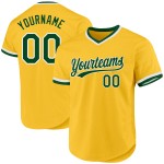Maglia da baseball vintage autentica, verde-bianca, personalizzata Maglia da baseball vintage autentica, verde-bianca, personalizzata