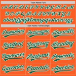 Maglia arancione autentica personalizzata da baseball verde-bianca, stile retrò Kelly Maglia arancione autentica personalizzata da baseball verde-bianca, stile retrò Kelly