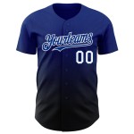 Maglia da baseball personalizzata Fade Royal, bianca e nera, autentica e alla moda Maglia da baseball personalizzata Fade Royal, bianca e nera, autentica e alla moda