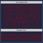 Maglia da baseball rossa con motivo astratto grunge blu navy, autentica arte 3D personalizzata, design a schizzi Maglia da baseball rossa con motivo astratto grunge blu navy, autentica arte 3D personalizzata, design a schizzi