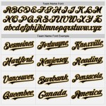 Maglia da baseball personalizzata nera autentica a righe oro antico bianco Maglia da baseball personalizzata nera autentica a righe oro antico bianco