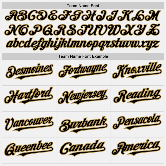 Maglia da baseball personalizzata nera autentica a righe oro antico bianco Maglia da baseball personalizzata nera autentica a righe oro antico bianco