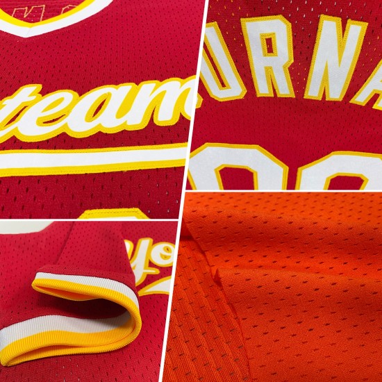 Maglia da baseball personalizzata arancione autentica bianca e grigia, stile retrò Maglia da baseball personalizzata arancione autentica bianca e grigia, stile retrò