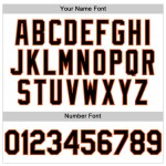Maglia da baseball senza maniche bianca arancione autentica nera a righe personalizzata Maglia da baseball senza maniche bianca arancione autentica nera a righe personalizzata
