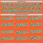 Maglia da baseball Kelly arancione autentica, verde-bianca, personalizzata, senza maniche Maglia da baseball Kelly arancione autentica, verde-bianca, personalizzata, senza maniche