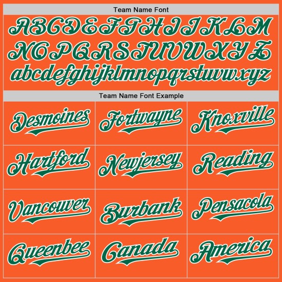 Maglia da baseball Kelly arancione autentica, verde-bianca, personalizzata, senza maniche Maglia da baseball Kelly arancione autentica, verde-bianca, personalizzata, senza maniche