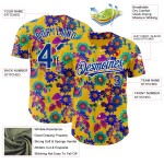 Maglia da baseball Northeast Big Flower Pattern Royal-White Design, personalizzata in Cina, autentica, 3D, gialla Maglia da baseball Northeast Big Flower Pattern Royal-White Design, personalizzata in Cina, autentica, 3D, gialla