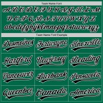 Maglia da baseball retrò personalizzata Kelly Green nera e bianca autentica Maglia da baseball retrò personalizzata Kelly Green nera e bianca autentica
