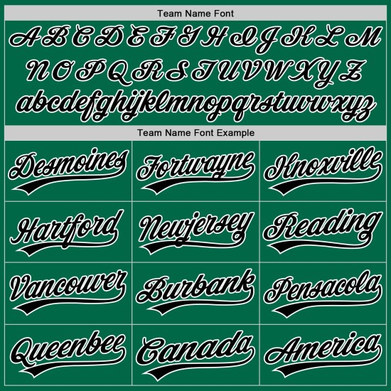 Maglia da baseball retrò personalizzata Kelly Green nera e bianca autentica Maglia da baseball retrò personalizzata Kelly Green nera e bianca autentica