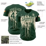 Maglia da baseball personalizzata con schizzi di vernice verde autentica e motivo 3D Art Dripping Maglia da baseball personalizzata con schizzi di vernice verde autentica e motivo 3D Art Dripping