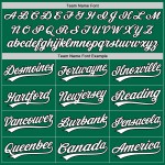 Maglia da baseball Kelly personalizzata, autentica, stile retrò, bianca e nera, verde Maglia da baseball Kelly personalizzata, autentica, stile retrò, bianca e nera, verde