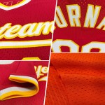 Maglia da baseball retrò bianca e verde Kelly personalizzata arancione autentica Maglia da baseball retrò bianca e verde Kelly personalizzata arancione autentica