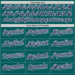 Maglia da baseball autentica personalizzata senza maniche blu navy e bianca, color verde acqua Maglia da baseball autentica personalizzata senza maniche blu navy e bianca, color verde acqua