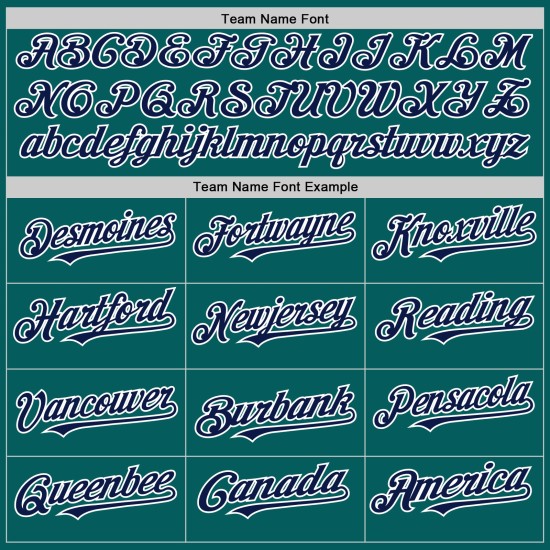 Maglia da baseball autentica personalizzata senza maniche blu navy e bianca, color verde acqua Maglia da baseball autentica personalizzata senza maniche blu navy e bianca, color verde acqua